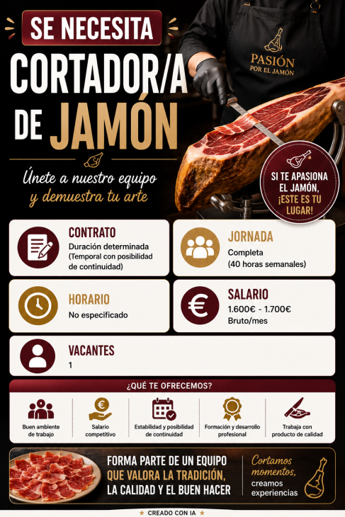 Se necesita cortador/a de jamón