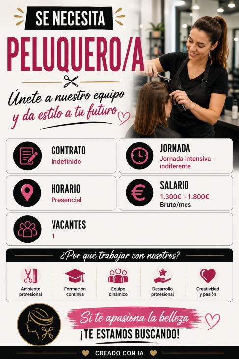 Se necesita peluquero/a