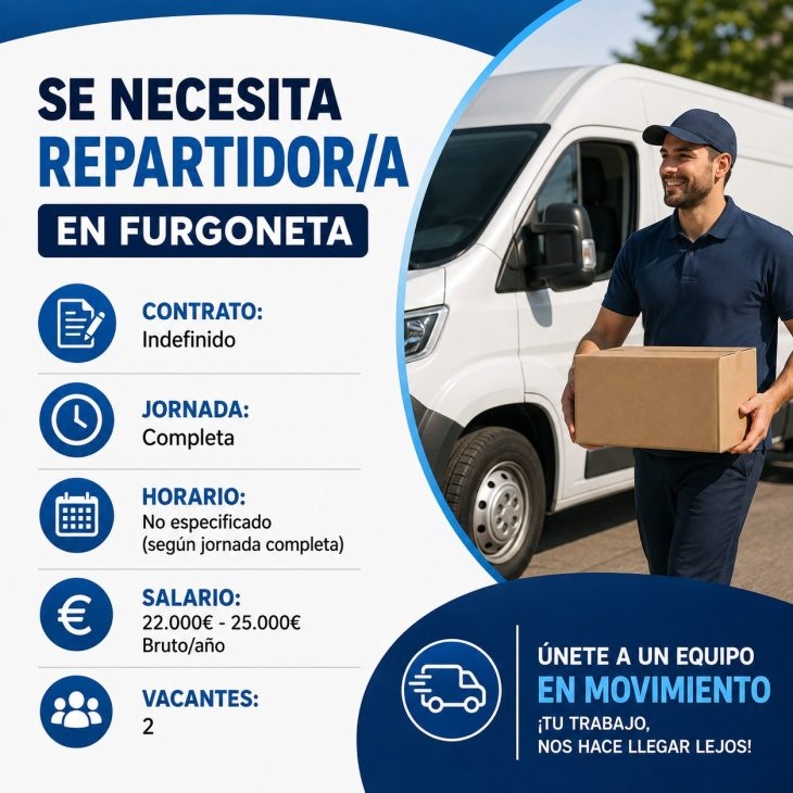 Se necesita repartidor/a en furgoneta