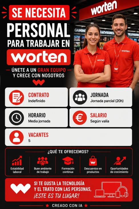 Se necesita personal para trabajar en Worten