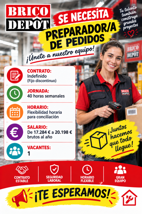 Brico Depôt necesita preparador/a de pedidos