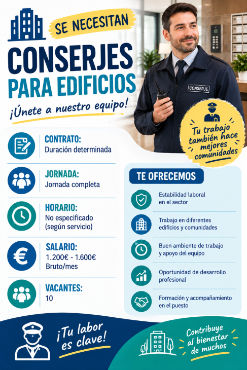 Se necesitan conserjes para edificios