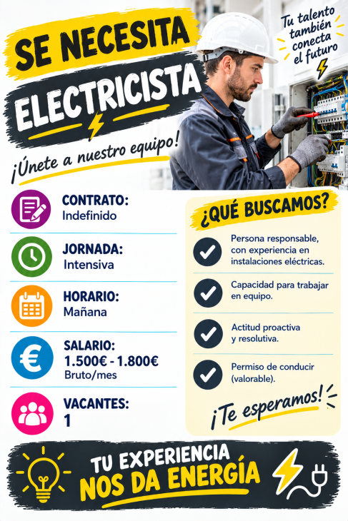 Se necesita electricista