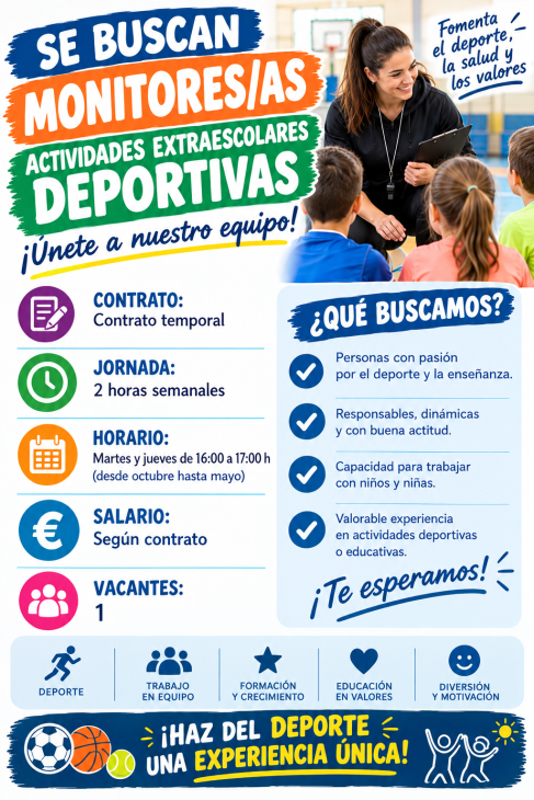 Monitores/as actividades extraescolares deportivas