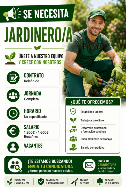 Se necesita jardinero/a