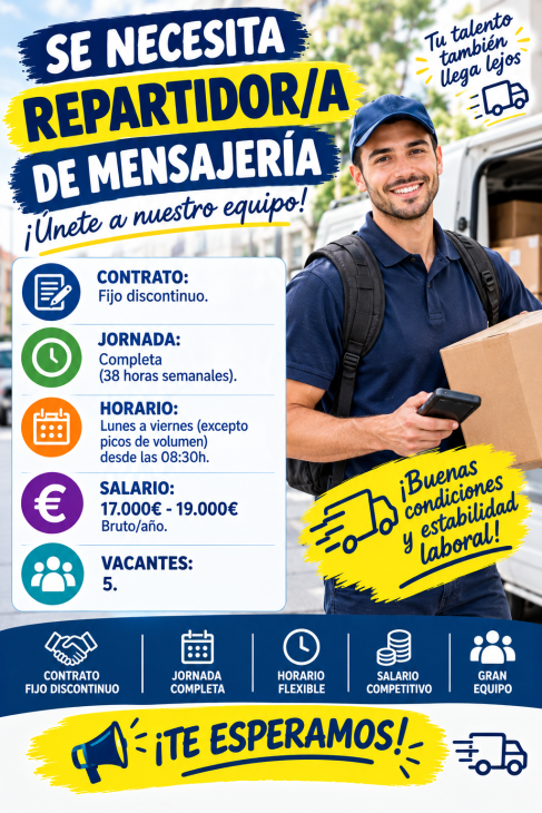 Se necesita repartidor/a de mensajería