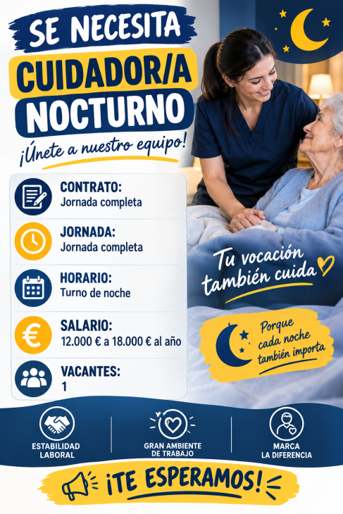 Se necesita cuidador/a nocturno