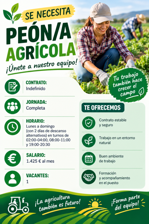 Se necesita peón/a agrícola