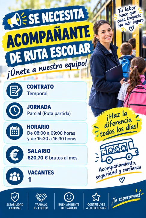 Se necesita acompañante de ruta escolar