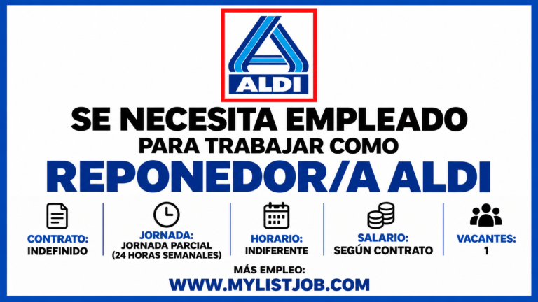 Se necesita empleado para trabajar como reponedor/a ALDI