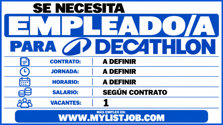 Se necesita empleado para Decathlon