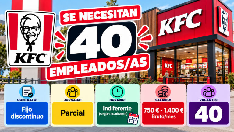 Se necesita 40 empleados/as para KFC