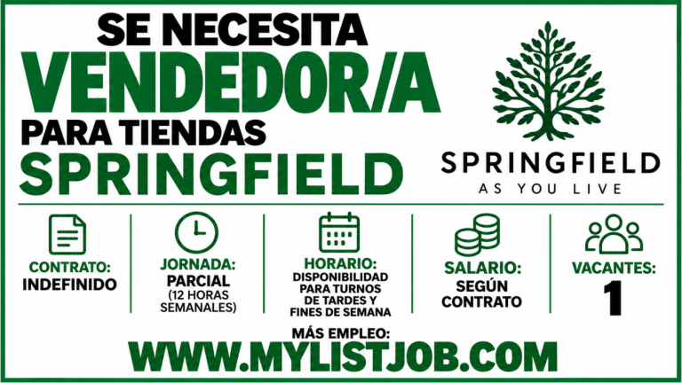 Se necesita vendedor/a para tiendas Springfield