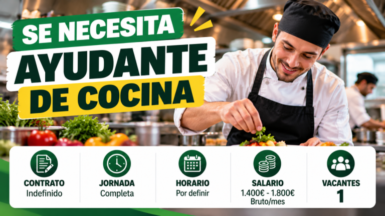 Se necesita ayudante de cocina