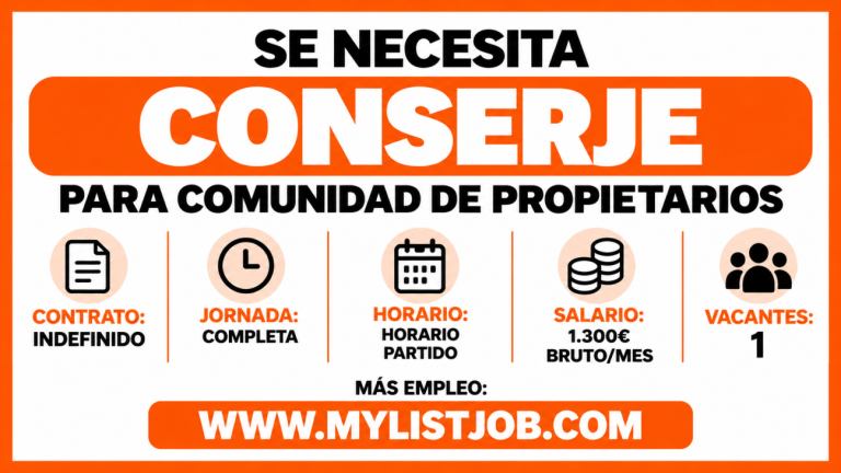 Se necesita conserje para comunidad de propietarios
