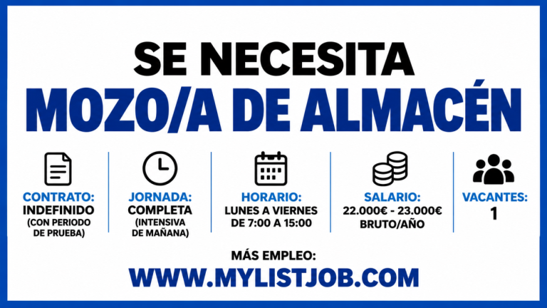 Se necesita mozo/a de almacén