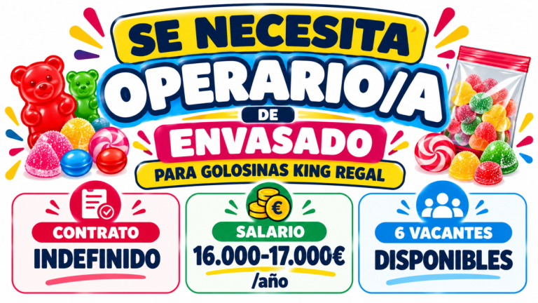 Se necesita 6 personas para envasado de golosinas