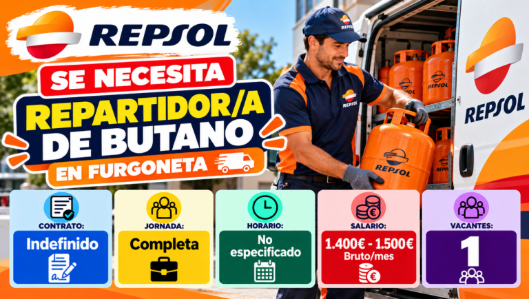 Se necesita repartidor/a de butano en furgoneta (Repsol)