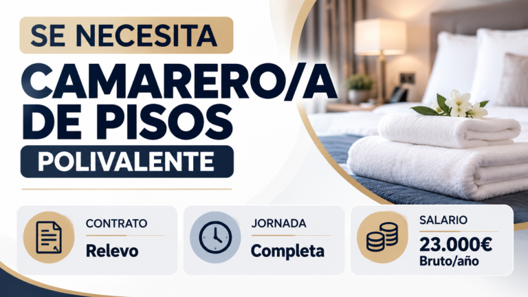 Se necesita camarero/a de pisos polivalente