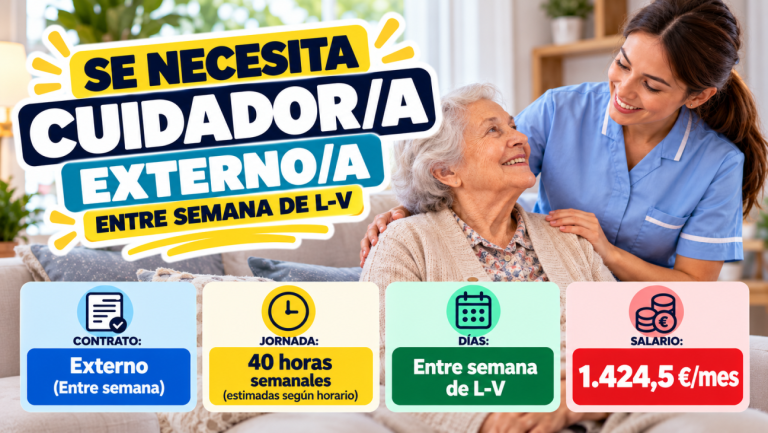 Se necesita cuidador/a externo/a, entre semana de L-V