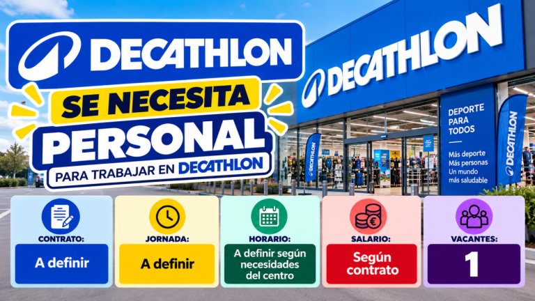 Se necesita personal para trabajar en Decathlon