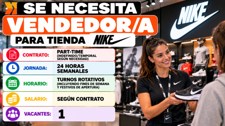 Se necesita vendedor/a para tienda Nike