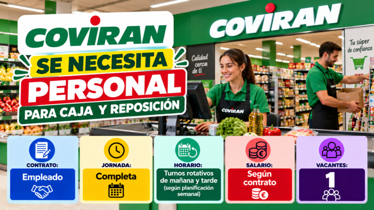 Se necesita personal para caja y reposición para trabajar en Coviran