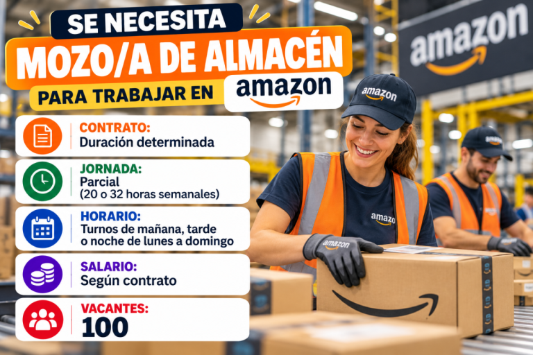 Se necesita mozo/a de almacén para trabajar en Amazon