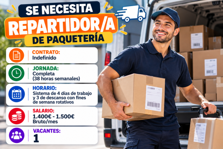 Se necesita repartidor/a de paquetería