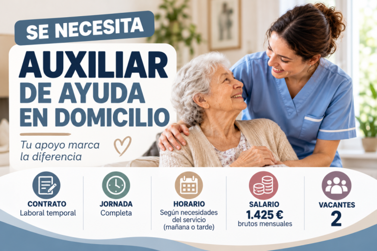 Se necesita auxiliar de ayuda en domicilio