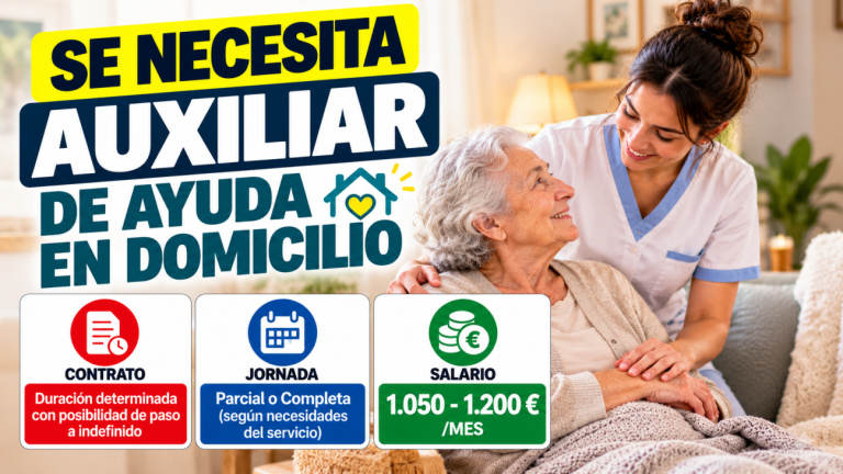 Se necesita auxiliar de ayuda en domicilio