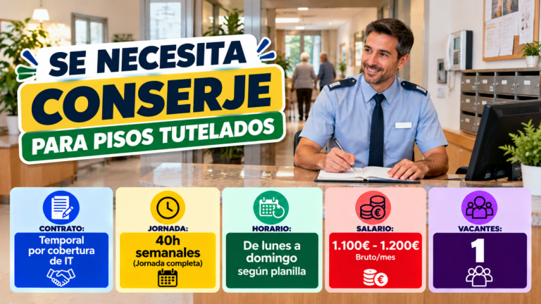 Se necesita conserje para pisos tutelados