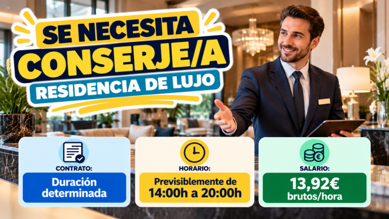 Se necesita conserje/a residencia de Lujo