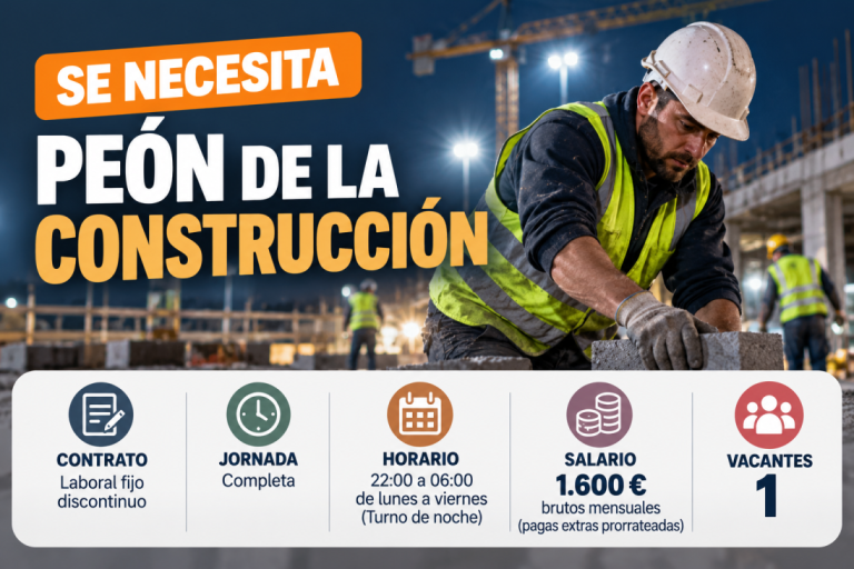 Se necesita peón de la construcción