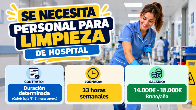 Se necesita personal para limpieza de hospital