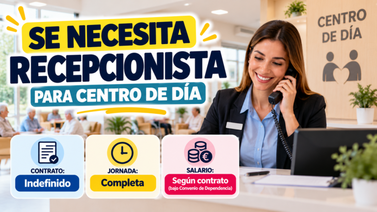 Se necesita recepcionista para centro de día