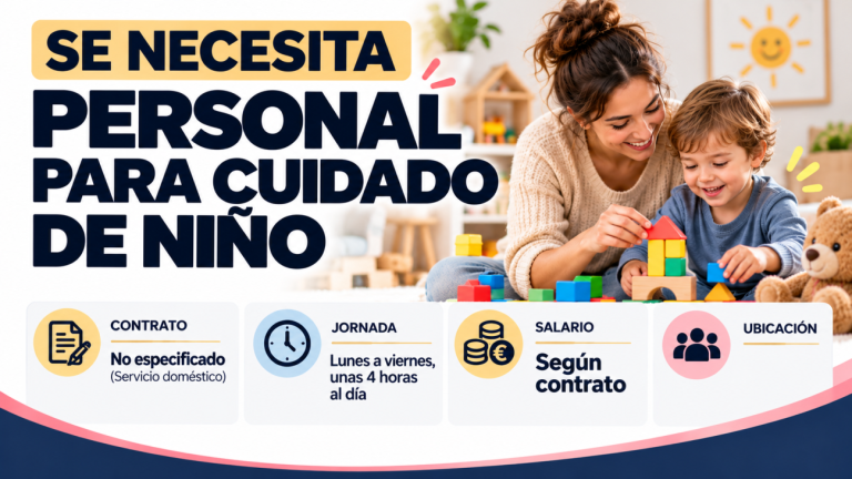 Se necesita personal para cuidado de niño