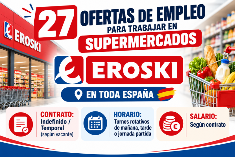 27 ofertas de empleo para trabajar en supermercados Eroski en toda España