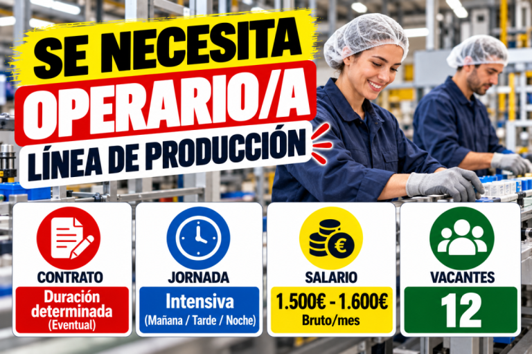 Se necesita operario/a línea de producción